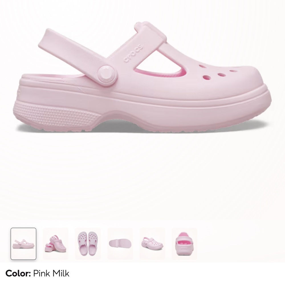 CROCS  Kids' Classic Mary Jane Clog Pink Milk worn once